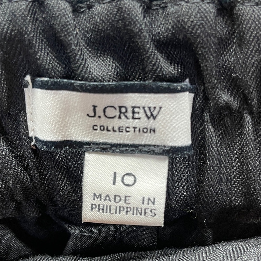 J. Crew collection Elegant velvet Black Straight Leg Pants - Picture 2 of 10